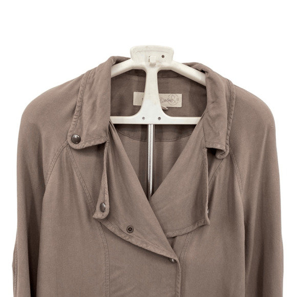 Treasure & Bond Women's Brown 3/4 Sleeve Collared Button Front Top Size Small - Picture 3 of 11